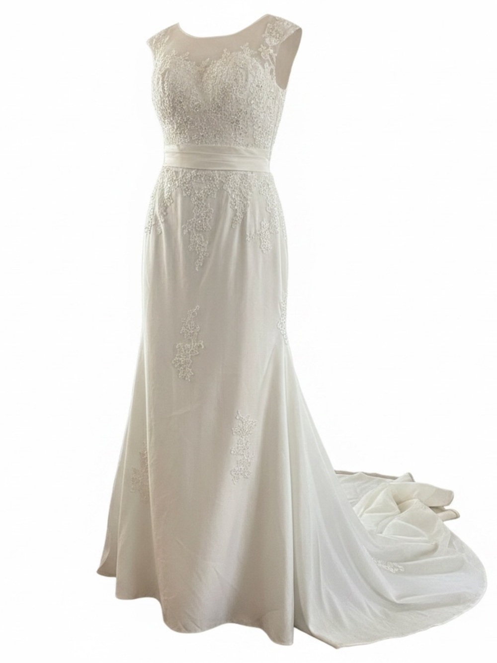 Juliet Classic Ivory Wedding Dress Small Lace Beaded Bridal Gown